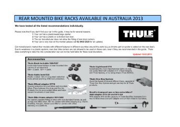 Rear Door Bike Rack Guide - Thule