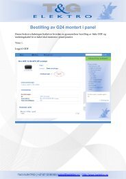 Bestilling av montering i panel - T&G Elektro