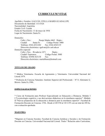 CURRICULUM VITAE - Vetcomunicaciones.com.ar