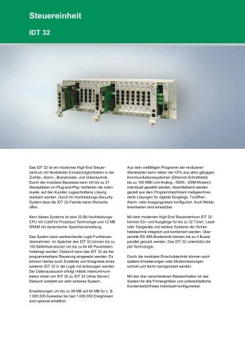 Steuereinheit IDT 32 - primion Technology AG