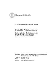 Prof. Dr. Thomas Pasch - Institut für Anästhesiologie ...