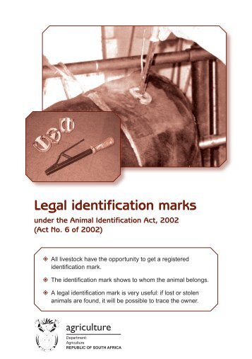 Legal identification marks - NSPCA Cares about all Animals