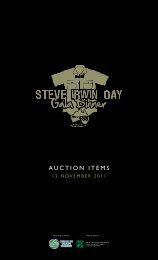 AUCTION ITEMS - Steve Irwin Day