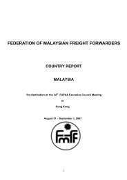 FEDERATION OF MALAYSIAN FREIGHT FORWARDERS - FAPAA