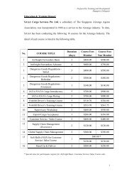 i Education & Training Report SAAA Cargo Services Pte ... - FAPAA