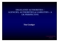 DELEGATED AUTHORITIES - Insurance Market Conferences