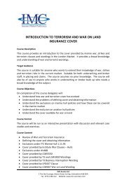 introduction to terrorism and war on land insurance cover