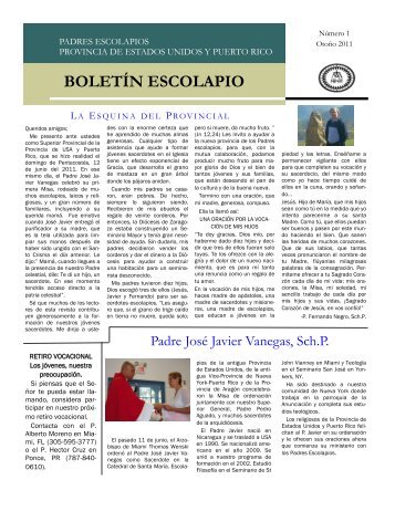 BOLETÃN ESCOLAPIO