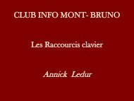 Album photo - Club informatique Mont-Bruno