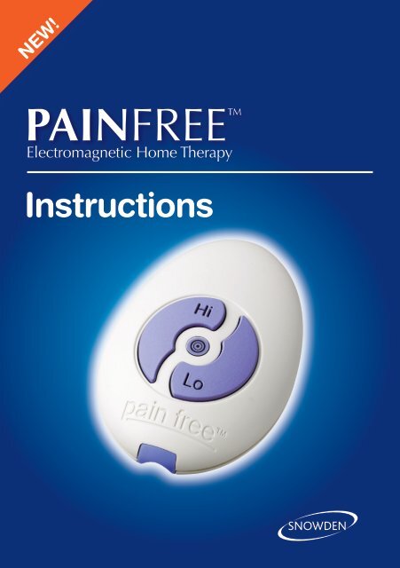 Painfree instruction booklet - Snowden Healthcare Snowden ...