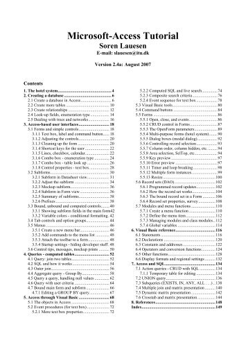 Microsoft-Access Tutorial