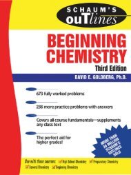 Schaum's Outline of Theory and Problems of Beginning Chemistry