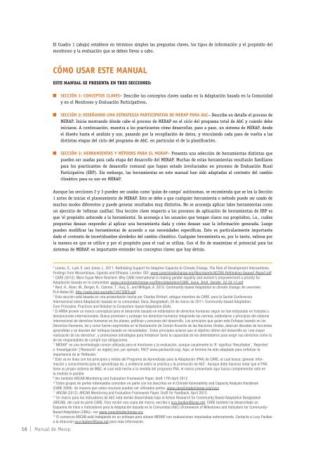 MANUAL DE MERAP - CARE Climate Change