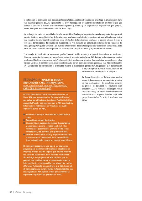 MANUAL DE MERAP - CARE Climate Change