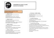 PROGRAMME DES COURS A LA CARTE MarchÃ© de l'art ... - IESA