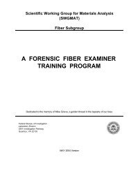 Forensic Fiber Examiner Training Program - FBI