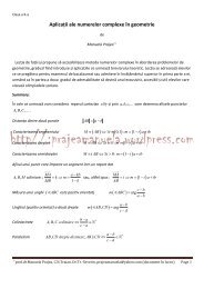AplicaÈii ale numerelor complexe Ã®n geometrie ( ) ( ) ( ) ( ) ( ) ( ) ( ( )