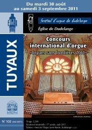 ORGUES SANS FRONTIÈRES 2011 - Orgue-dudelange