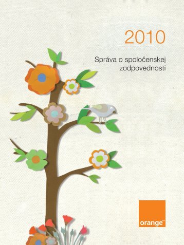 Správa o spoločenskej zodpovednosti - Orange Slovensko, as