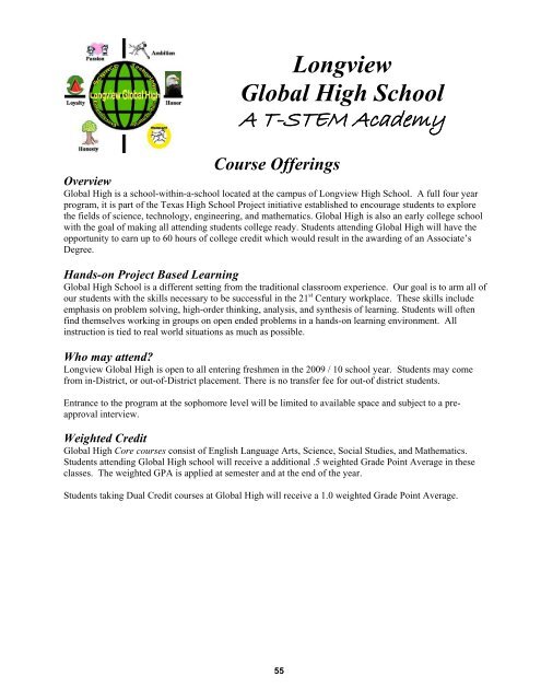 2013 lhs course selection guide - Longview Independent School ...