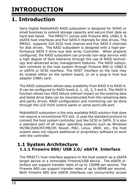 Detailed User's Manual - Sans Digital