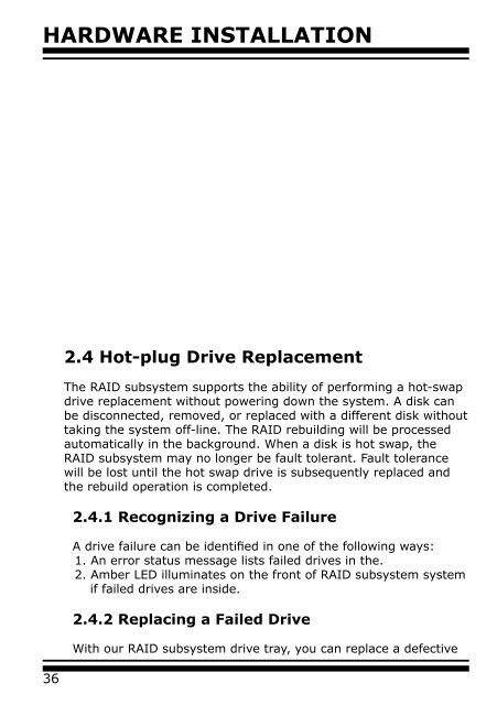 Detailed User's Manual - Sans Digital