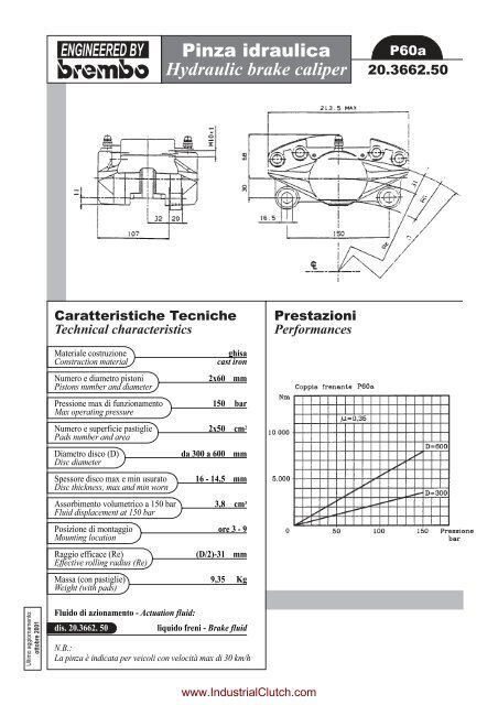 Hydraulic brake caliper