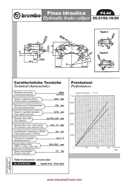 Hydraulic brake caliper