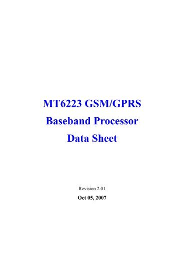 MT6223 - Data Sheet Gadget
