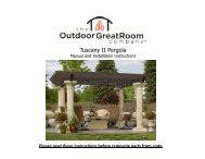 Tuscany II Pergola - Outdoor GreatRoom Co.