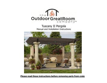 Tuscany II Pergola - Outdoor GreatRoom Co.