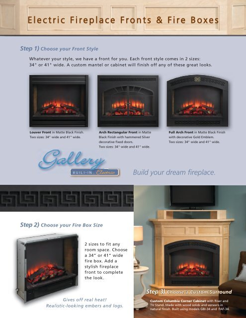Gallery Electric Built-in Fireplace Fronts and Boxes - Outdoor ...