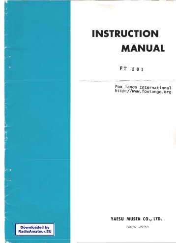 Yaesu - FT-201 user manual + circuit diagram