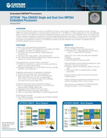 CN50XX_PB Rev 1.0.pdf - Cavium