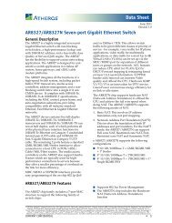 AR8327/AR8327N Seven-port Gigabit Ethernet Switch - La Fibre