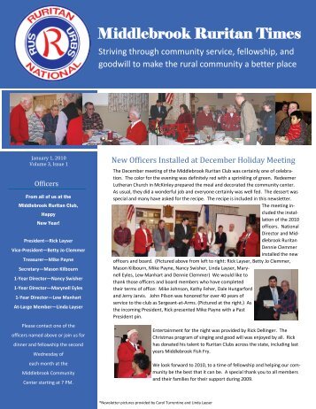 Ruritan Times January 2010 - Middlebrook Virginia Community ...