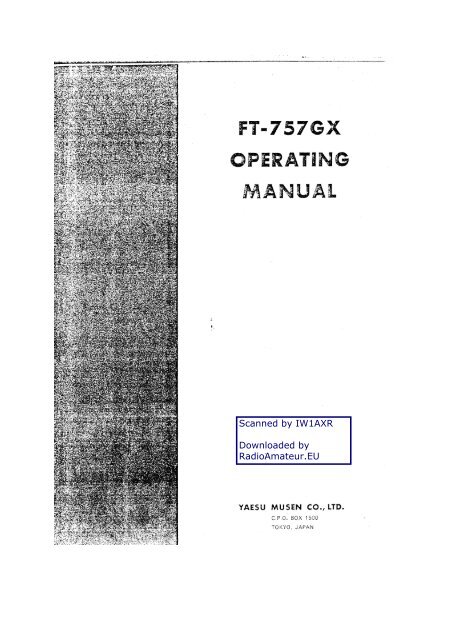 Yaesu - FT-757GX User manual - RadioManual.eu