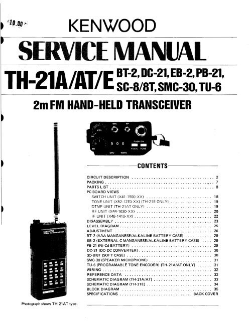 Kenwood TH-21 service manual - RadioManual.eu