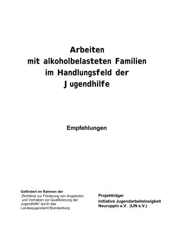 Arbeiten mit alkoholbelasteten Familien im Handlungsfeld der ...