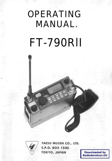 Yaesu - FT-790R II User manual