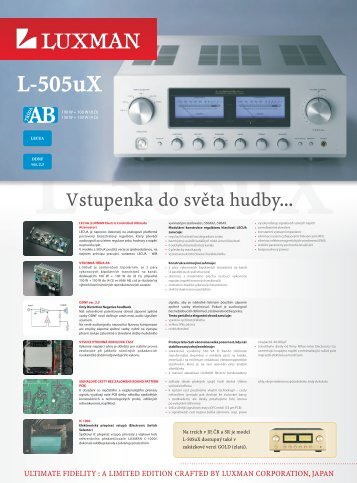 L-505uX, PDF - CZ ver. - Luxman