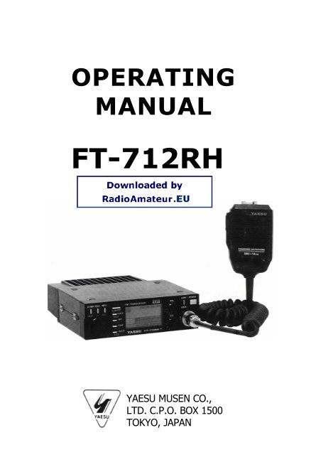 Yaesu FT-712RH user manual