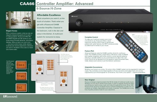 CAA66 Multiroom Audio Controller Amplifier - Ncms