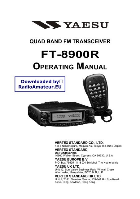 STANDARD FT-8900 （YAESU STANDARD FT-8900 Quad Band FM