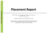 Placement Report - Sektionen för Teknisk Biologi