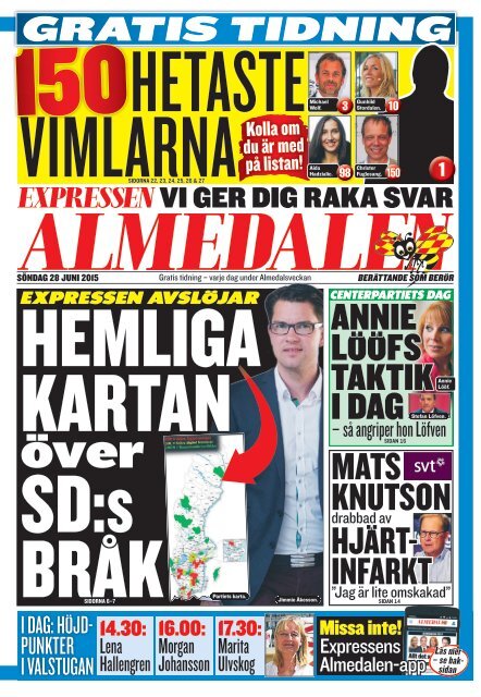 Expressen Almedalen Sondag 28 Juni
