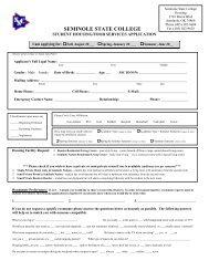 Spring Semesters Housing Contract and Application