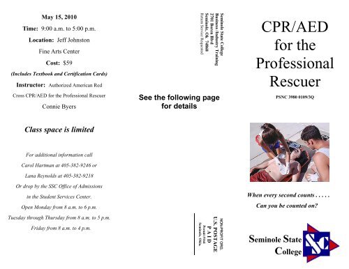 CPR/AED for the Professional Rescuer - Seminole State College