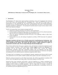 Statement of Work For a IBM Hardware Maintenance Contract for the ...