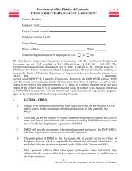 First Source Employment Agreement - Washington, District of ...